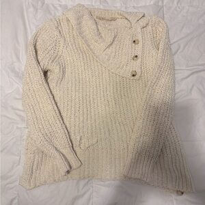 Soft Surroundings Cream Cowl Neck Sweater